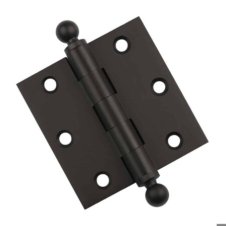 Embassy 3 x 3 Solid Brass Hinge, Oil Rubbed Bronze Finish with Ball Tips 3030US10BB-1